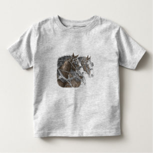 Clydesdale Draft Horse Team Toddler T-shirt