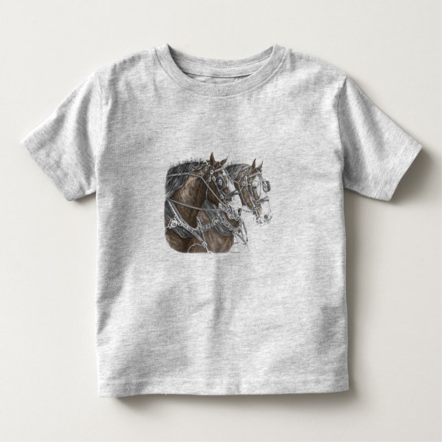 Clydesdale Draft Horse Team Toddler T-shirt (Front)