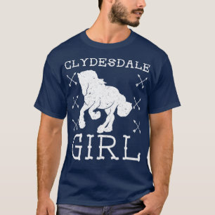 Clydesdale Girl Horse Equestrian Scottish Horse T-Shirt