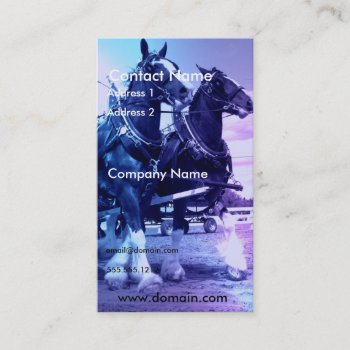 Clydesdale Horse Business Card by HorseStall at Zazzle