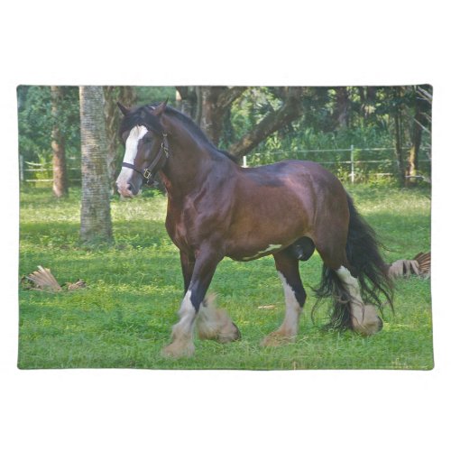 Clydesdale Horse Cloth Placemat