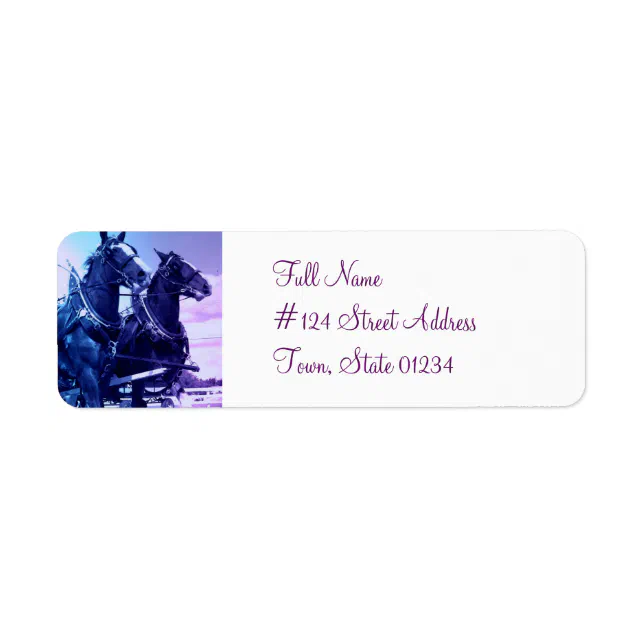 Clydesdale Horse Return Address Label Zazzle