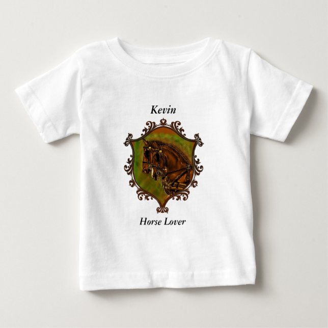 Clydesdale horses in their harnesses. baby T-Shirt (Front)