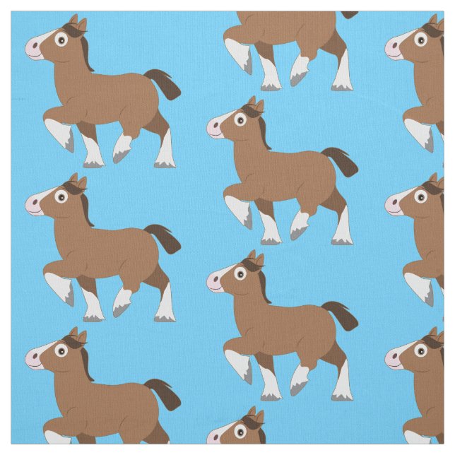 Clydesdale in Cartoon Fabric (Swatch)