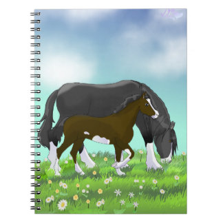 Clydesdale Mare and Foal Back to School Notebook
