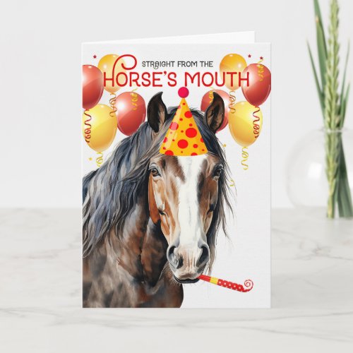 Clydesdale Sable Draft Horse Funny Birthday Card