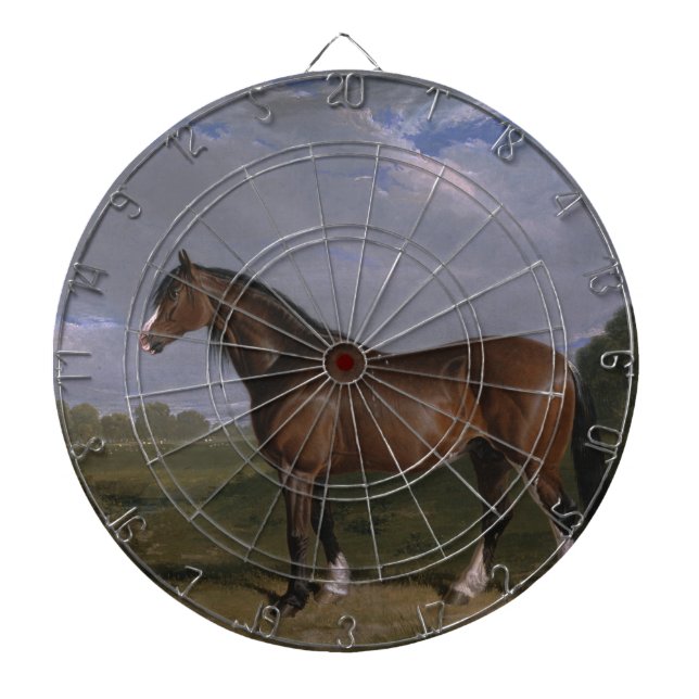Clydesdale Stallion (Thoroughbred Horse) (Animal) Dart Board (Front)