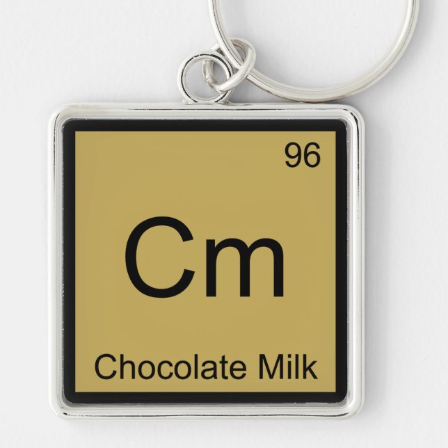Cm - Chocolate Milk Chemistry Element Symbol Tee Keychain (Front)