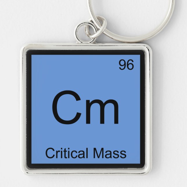 Cm - Critical Mass Chemistry Element Symbol Tee Keychain (Front)