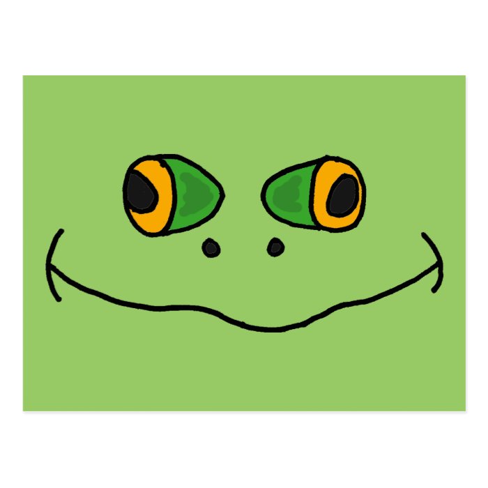 CM  Funny Frog Face Postcard