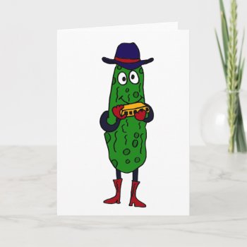 Cm- Funny Pickle Playing Harmonica Cartoon Card by tickleyourfunnybone at Zazzle