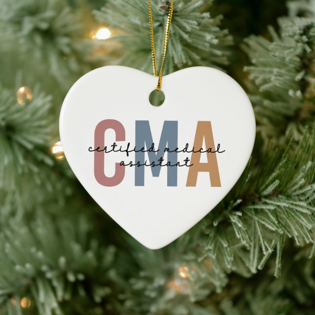 CMA Certified Medical Assistant Ceramic Ornament (Tree)