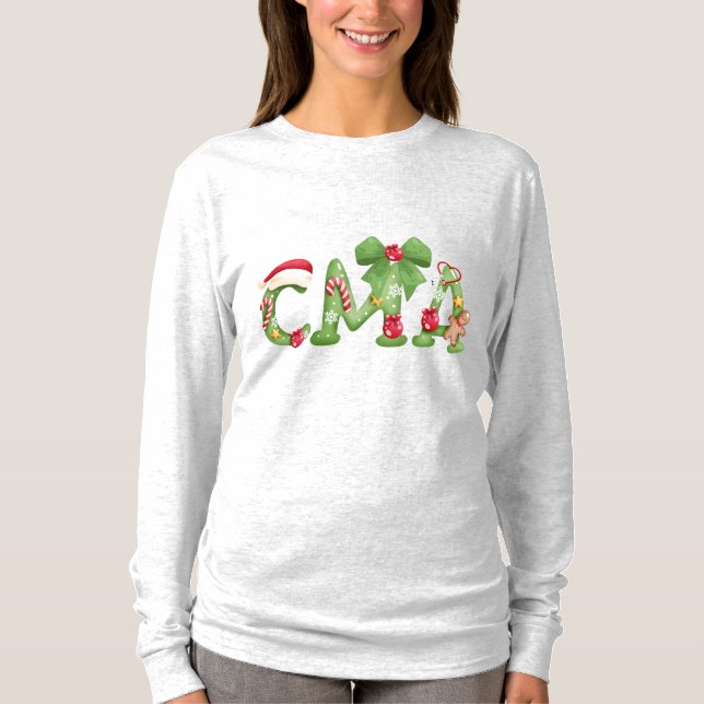 CMA Christmas Sweatshirt | Certified Medical Asst. T-Shirt (Front)