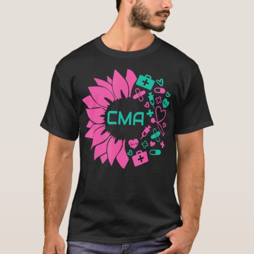 Cma Medical Flower Certified Medical Assistant Cut T_Shirt
