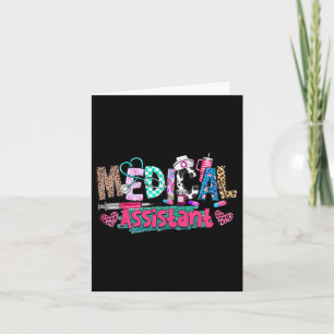 Cma Medical Istant Nurse Leopard Stethoscope Women Card