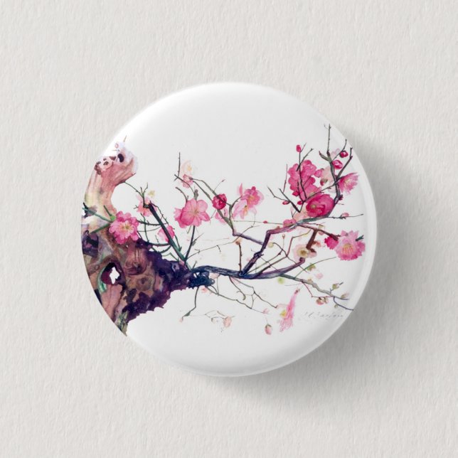 CMCarlson  Cherry Blossom Bonsai Button (Front)