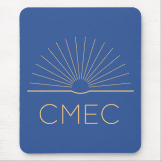 CMEC Mousepad - square, blue with peach logo