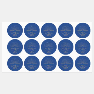 CMEC Waterproof Stickers - round, Program 9