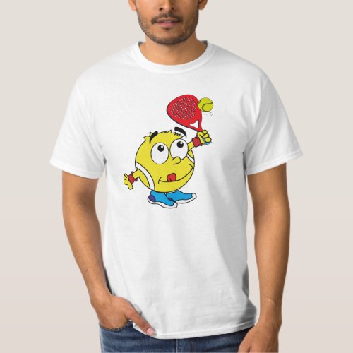 cmiseta with tennis ball playing padel T_Shirt