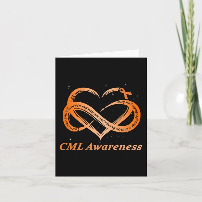 CML Warrior I'm Fine Chronic Myeloid Leukemia Awar Card (Front)
