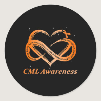 CML Warrior I'm Fine Chronic Myeloid Leukemia Awar Classic Round Sticker