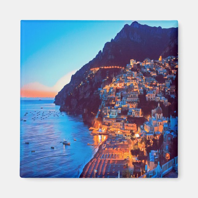 CMP007 POSITANO, AMALFI COAST, Italy, Fridge Magnet (Front)