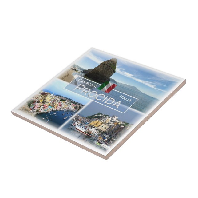 CMP015 PROCIDA, Campania, Italy, Ceramic Tile (Side)