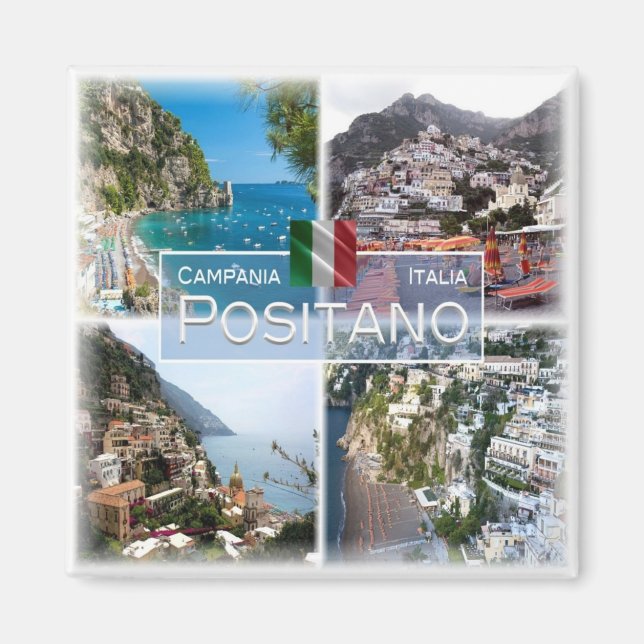 CMP027 POSITANO, Campania, Italy, Fridge Magnet (Front)