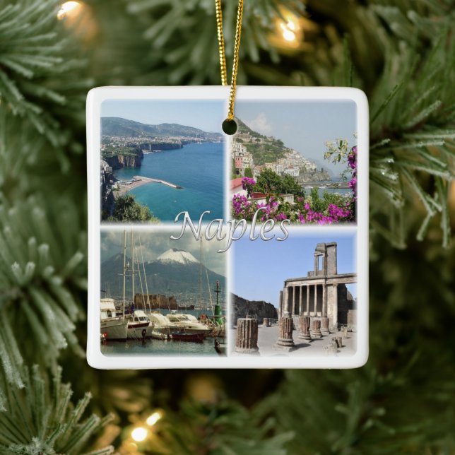 CMP035 NAPLES, Amalfi, Sorrento, Pompeii,  Ceramic Ornament (Tree)