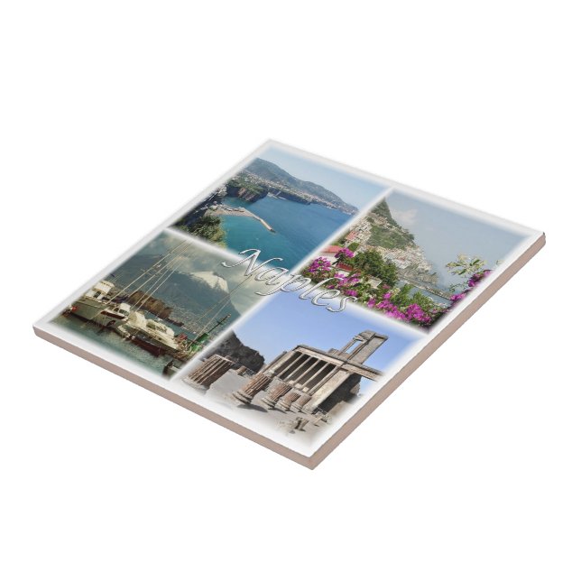 CMP035 NAPLES, Amalfi, Sorrento, Pompeii, Ceramic Tile (Side)