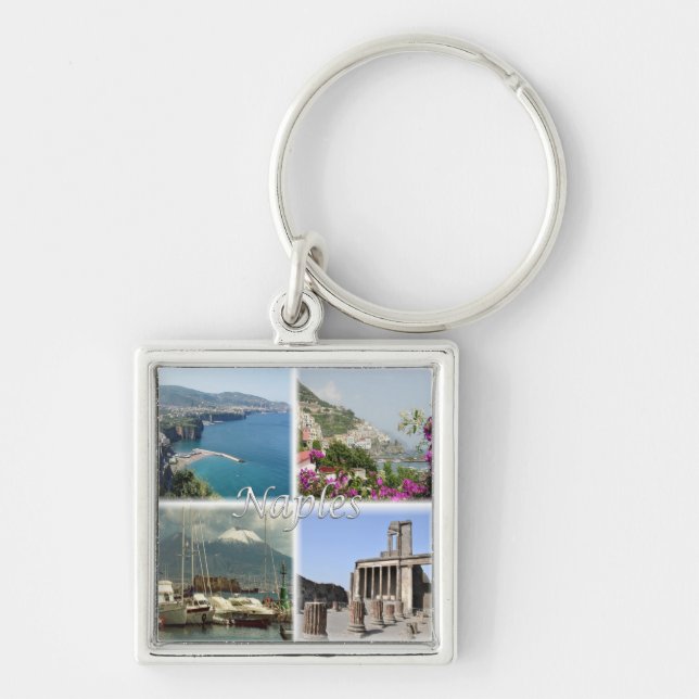 CMP035 NAPLES, Amalfi, Sorrento, Pompeii, Keychain (Front)