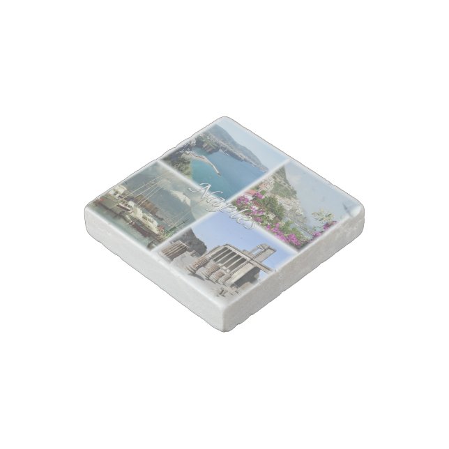 CMP035 NAPLES, Amalfi, Sorrento, Pompeii, Stone Magnet (Angled)