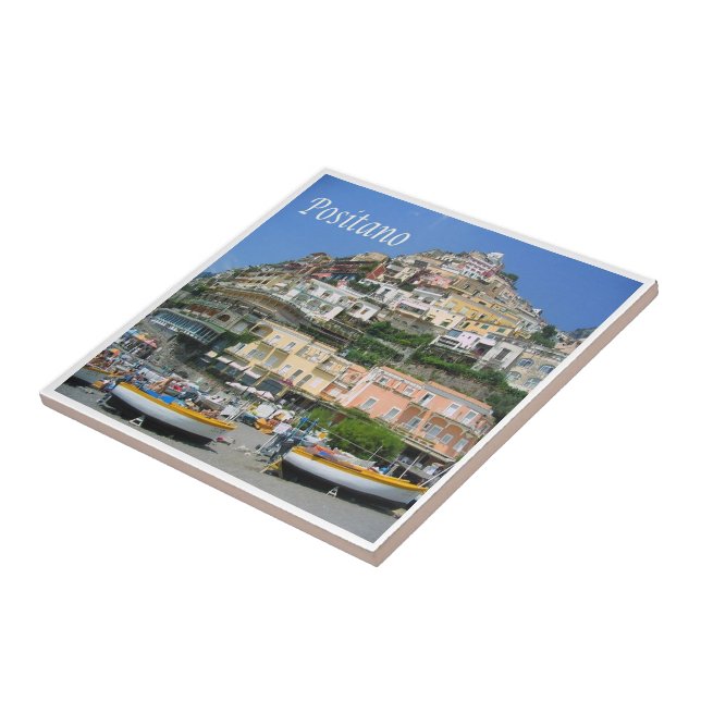 CMP041 POSITANO, AMALFI COAST, Italy, Ceramic Tile (Side)