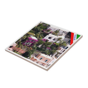 CMP043 POSITANO, AMALFI COAST, Italy, Ceramic Tile