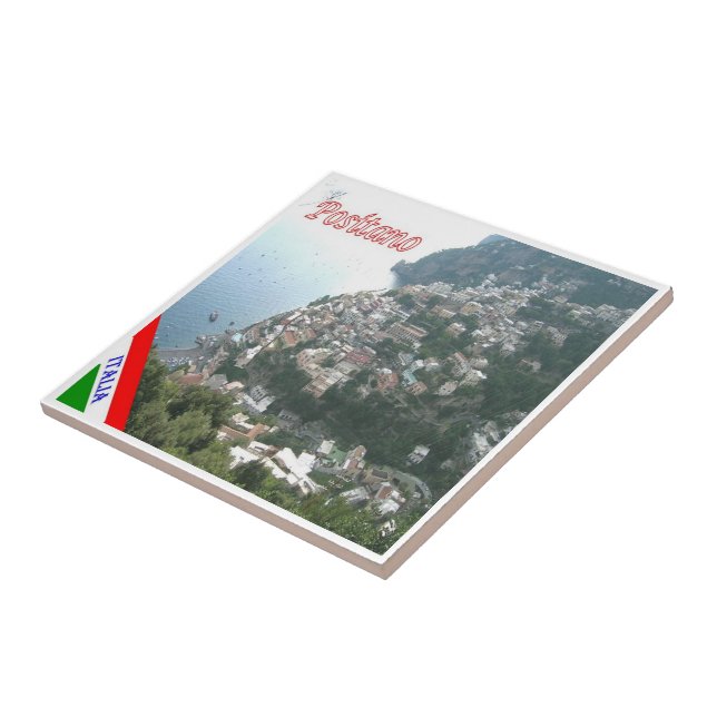 CMP045 POSITANO, AMALFI COAST, Italy, Ceramic Tile (Side)