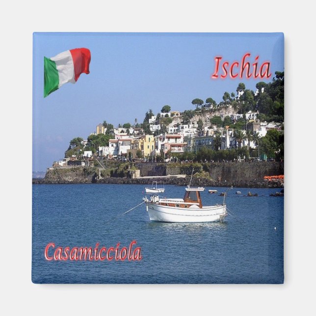 CMP087 ISCHIA, Casamicciola, Italy Fridge Magnet (Front)
