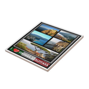 CMP092 AMALFI COAST, I Love, Italy, Ceramic Tile