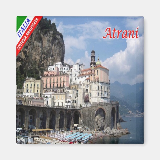 CMP113 AMALFI COAST, ATRANI, Italy, Fridge Magnet (Front)