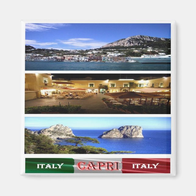 CMP114 CAPRI, Mosaic, Italy, Fridge Magnet (Front)