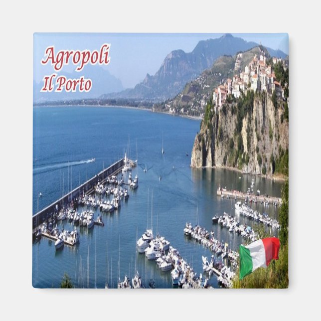 CMP129 AGROPOLI, SALERNO, The Port, Fridge Magnet (Front)