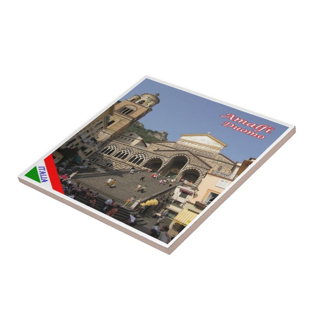CMP134 AMALFI Duomo Square, Italy, Ceramic Tile (Side)