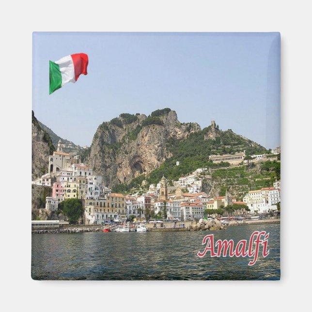 CMP137 AMALFI, Panorama, Italy, Fridge Magnet (Front)