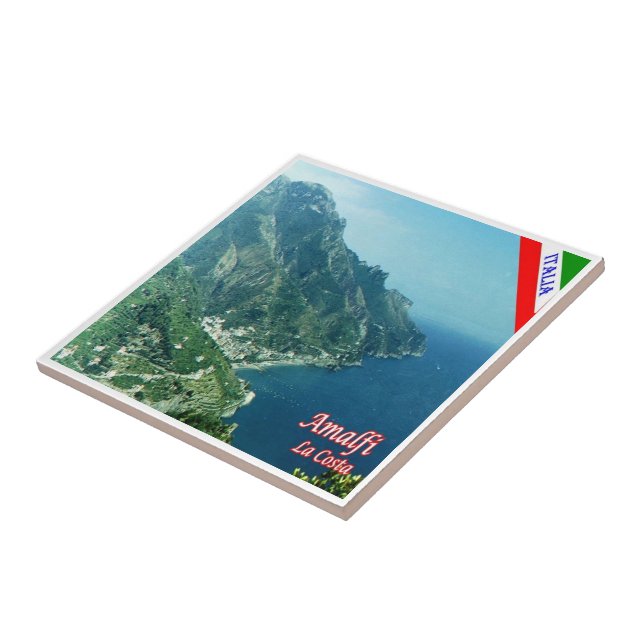 CMP138 AMALFI, The Coast, Italy, Ceramic Tile (Side)