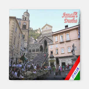 CMP141 AMALFI, Duomo Square, Italy, Fridge Magnet