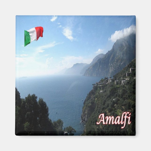 CMP143 AMALFI, Panorama, Italy, Fridge Magnet (Front)