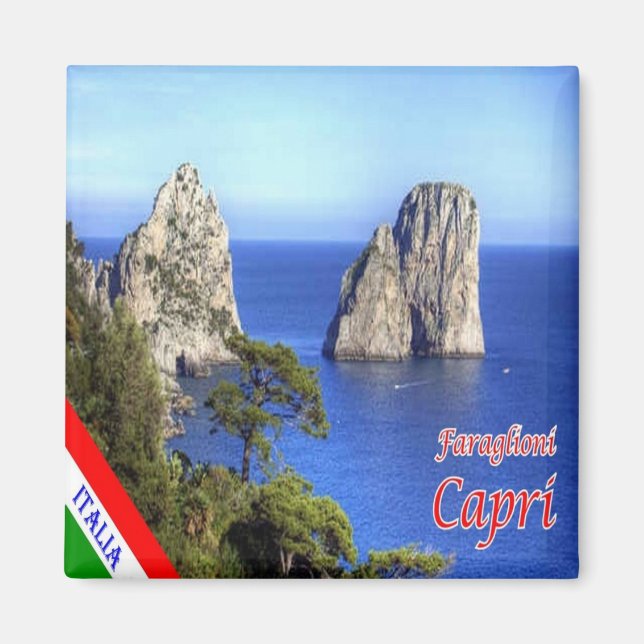 CMP147 CAPRI The Faraglioni, Italy, Fridge Magnet (Front)