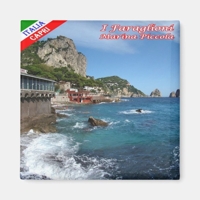 CMP154 CAPRI Marina Piccola, Faraglioni, Fridge Magnet (Front)