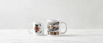 Personalised Travel Mug White idea gift for christmas Any image,logo or text 