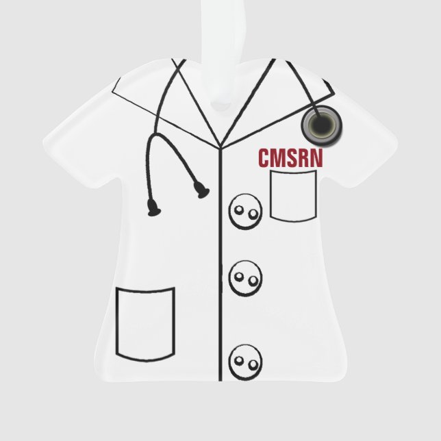 CMSRN LAB COAT ORNAMENT CHRISTMAS (CUSTOMIZABLE) (Front)