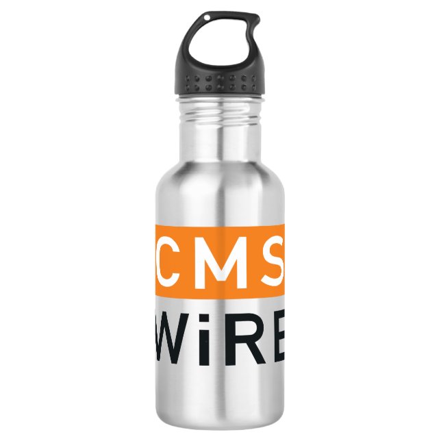 CMSWire Logo Stainless Steel Water Bottle (Front)